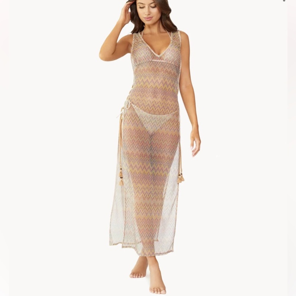 PQ Swim | Lavish Joy Lace M/L Multi Chevron Swim Cover Up